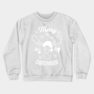 Merry Christmoose, Funny Christmas Moose Pun, Christmas Pyjama Design Crewneck Sweatshirt